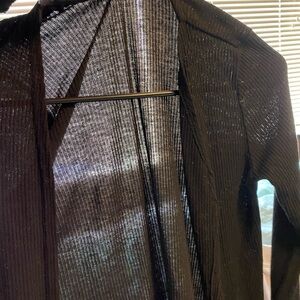 Black Sheer Cashmere Top